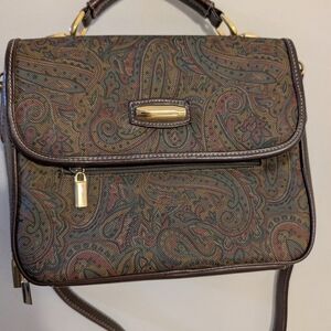 Vintage Carlo D’Santi Tapestry Crossbody Satchel Purse